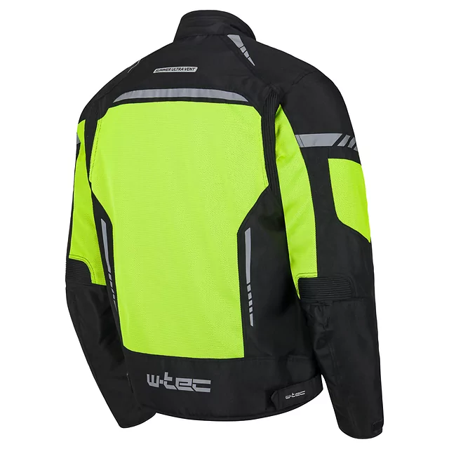 Męska kurtka motocyklowa letnia W-TEC Saigair - Fluo Yellow-Black