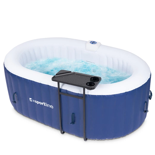 Basen pompowany / jacuzzi inSPORTline Voytano z hydromasażerm ∙ dla 2 osób ∙ 100 dysz hydromasażu ∙ podgrzewanie do 40°C ∙ filtr 1400 l/h - Niebieski
