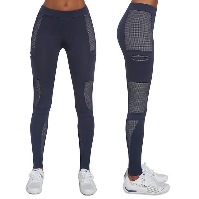 Damskie legginsy sportowe BAS BLACK Passion - Biało-niebieski - Niebieski