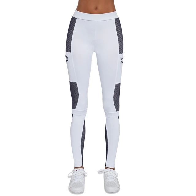 Damskie legginsy sportowe BAS BLACK Passion - Biało-niebieski