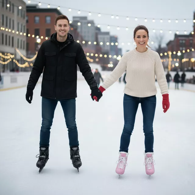 Łyżwy regulowane z ocieplonym futerkiem inSPORTline Niorto (unisex) ∙ kolor czarny ∙ ComfortFit ∙ Thermo Fit ∙ AdjusTouch