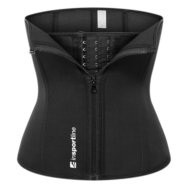 Gorset fitness inSPORTline Corbro ∙ wyszczuplający ∙ stabilizujący ∙ podwójne zapięcie ∙ wygodny i komfortowy - Czarny