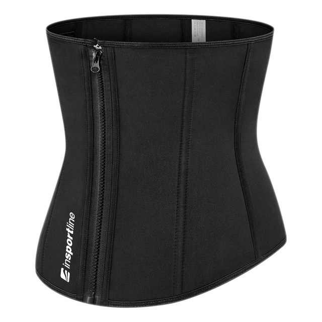 Gorset fitness inSPORTline Corbro ∙ wyszczuplający ∙ stabilizujący ∙ podwójne zapięcie ∙ wygodny i komfortowy - Czarny