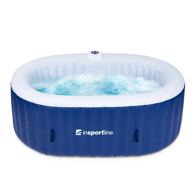Basen pompowany / jacuzzi inSPORTline Voytano z hydromasażerm ∙ dla 2 osób ∙ 100 dysz hydromasażu ∙ podgrzewanie do 40°C ∙ filtr 1400 l/h - Niebieski