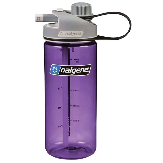Butelka sportowa bidon NALGENE MultiDrink Sustain 600 ml - Clear - Fioletowy