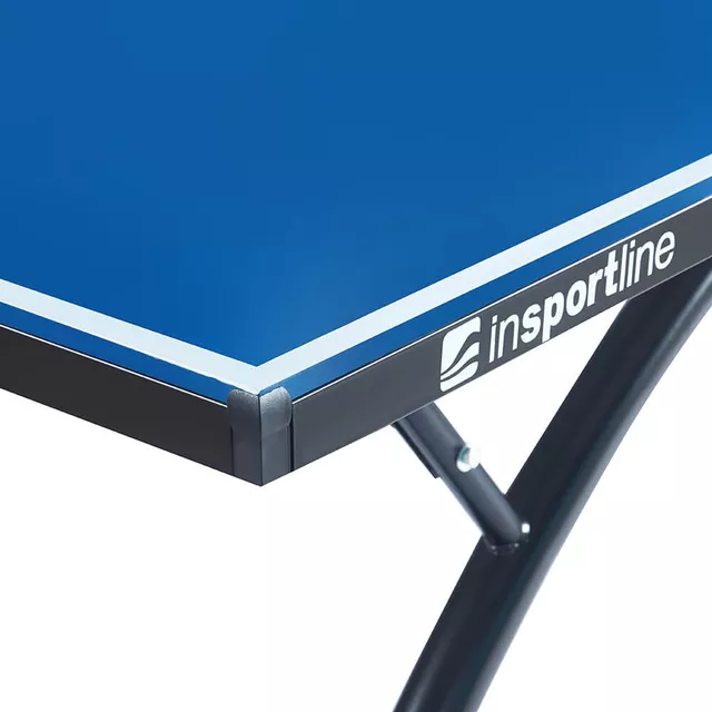 Zewnętrzny stół do tenisa stołowego inSPORTline OUTDOOR 100 ∙ waga 86 kg ∙ siatka metalowa ∙ stabilna konstrukcja - Niebieski