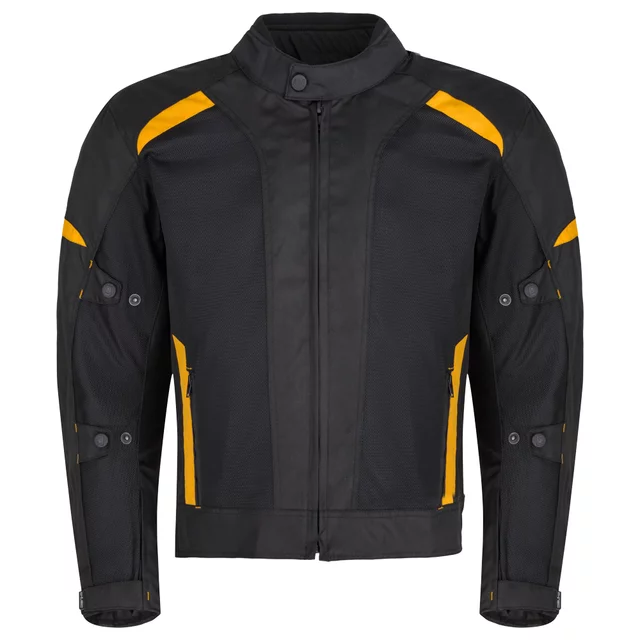 Męska letnia kurtka motocyklowa W-TEC Tosheck - Czarno-żółty