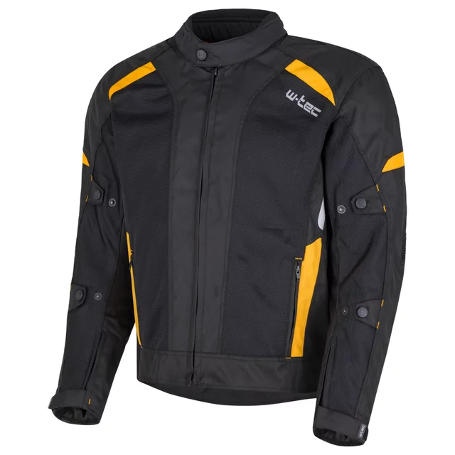 Męska letnia kurtka motocyklowa W-TEC Tosheck - Czarno-żółty