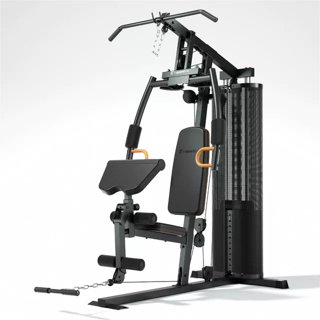 Wielofunkcyjny atlas do ćwiczeń inSPORTline C35 ∙ górny i dolny wyciąg ∙ modlitewnik i ławka ∙ stos 69,5 kg