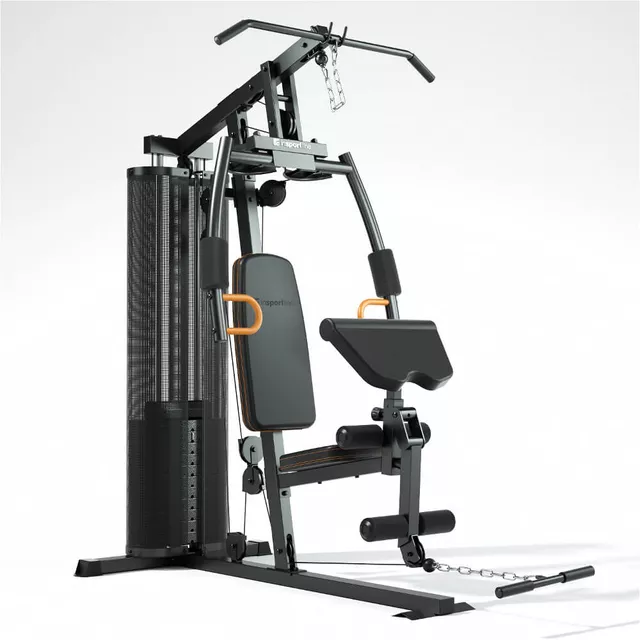 Wielofunkcyjny atlas do ćwiczeń inSPORTline C35 ∙ górny i dolny wyciąg ∙ modlitewnik i ławka ∙ stos 69,5 kg