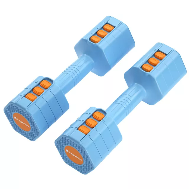 Hantle regulowane jednoręczne inSPORTline DuraBell® ∙ 1-3,5 kg ∙ antypoślizgowy uchwyt ∙ sześciokątny kształt ∙ szybka zmiana wagi