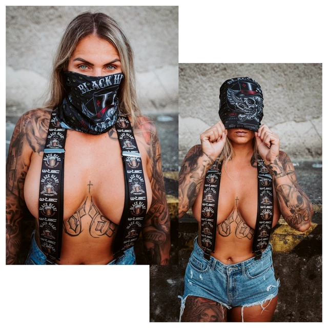 Wielofunkcyjna chusta na motor szalik ocieplacz na szyję W-TEC Black Heart Scarfest - Starter