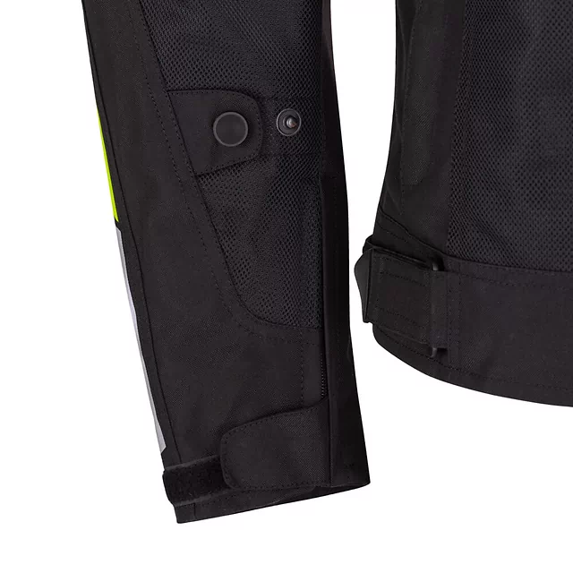 Kurtka motocyklowa W-TEC Timuco ∙ protektory CE level 2 ∙ wodoodporna membrana ∙ wentylacja ∙ odblaski ∙ podszewka mesh - Czarny-fluo