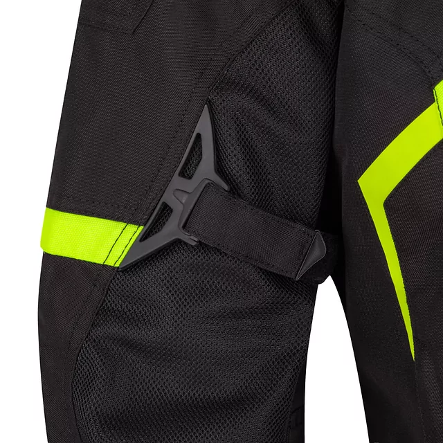 Kurtka motocyklowa W-TEC Timuco ∙ protektory CE level 2 ∙ wodoodporna membrana ∙ wentylacja ∙ odblaski ∙ podszewka mesh - Czarny-fluo