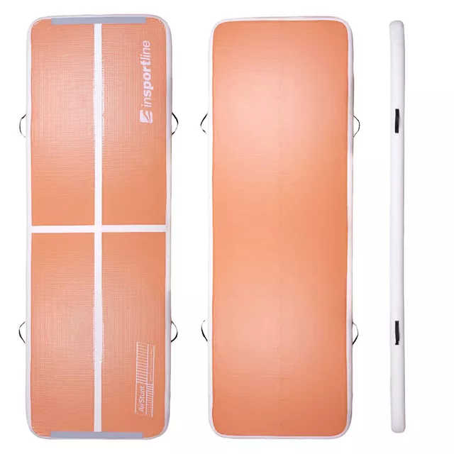 Ścieżka akrobatyczna Airtrack inSPORTline Airstunt 300x100x10 cm ∙ mocha mousse  ∙ nośność 500 kg ∙ wodoodporna ∙ torba w zestawie