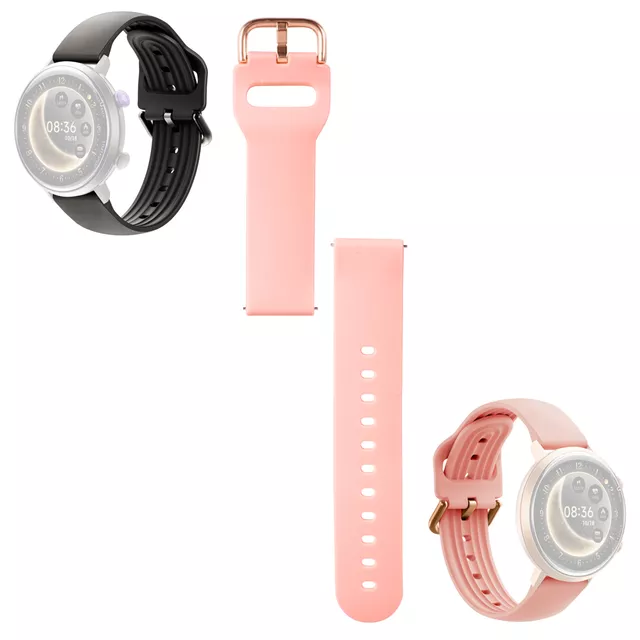 Pasek do smartwatcha inSPORTline Manzon & Brosel ∙ różowy ∙ elastyczny silikon ∙ sportowy design