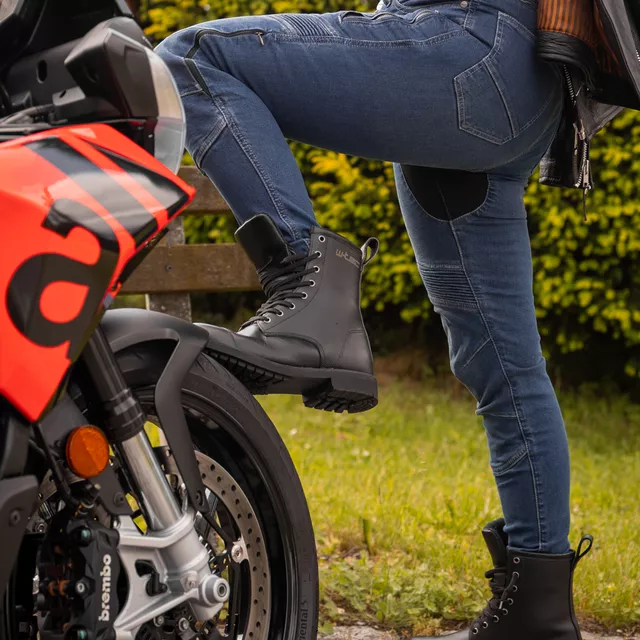 Męskie skórzane buty motocyklowe W-TEC Benga
