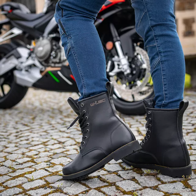 Męskie skórzane buty motocyklowe W-TEC Benga
