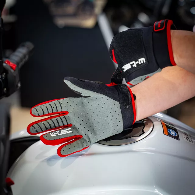 Dziecięce rękawice motocrossowe W-TEC Matosinos Kids - Niebieski