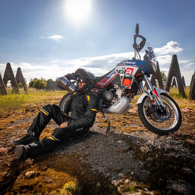 Męska letnia kurtka motocyklowa W-TEC Tosheck - Czarno-żółty