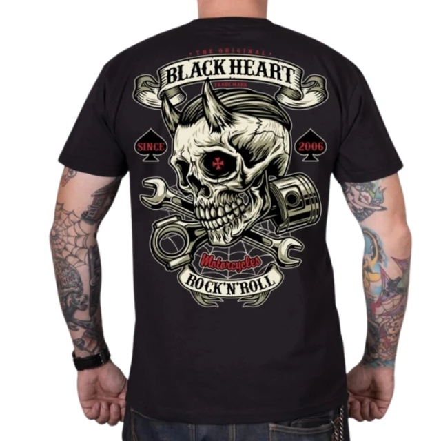 T-shirt koszulka męska BLACK HEART Liberty - Czarny - Czarny