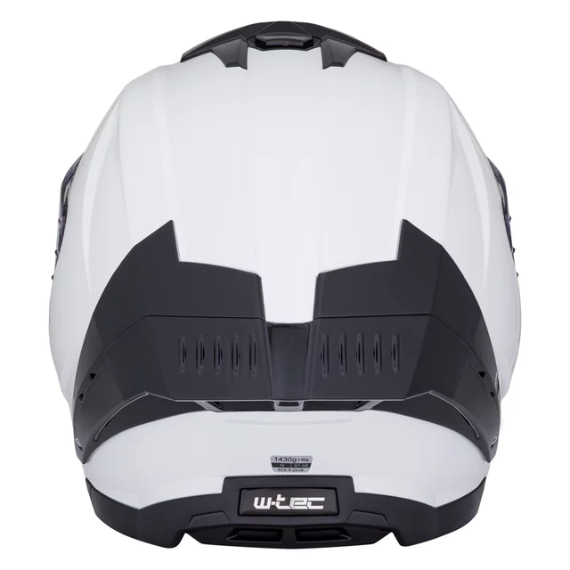 Kask motocyklowy W-TEC Voltik ∙ blenda przeciwsłoneczna ∙ podnoszony wizjer ∙ kompatybilny z interkomem ∙ ECE 22.06 - Biały błyszczący