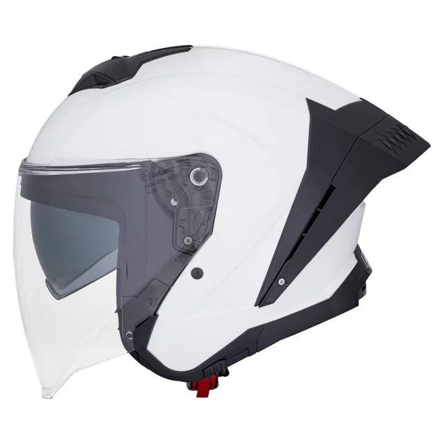 Kask motocyklowy W-TEC Voltik ∙ blenda przeciwsłoneczna ∙ podnoszony wizjer ∙ kompatybilny z interkomem ∙ ECE 22.06 - Biały błyszczący