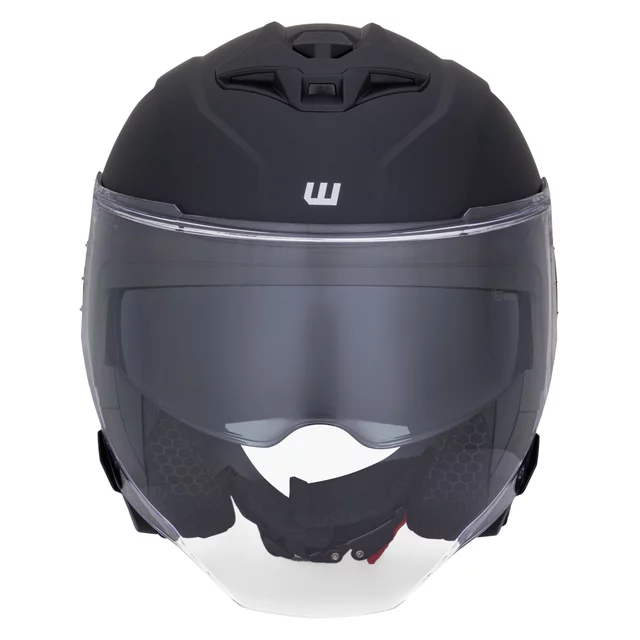 Kask motocyklowy W-TEC Voltik ∙ blenda przeciwsłoneczna ∙ podnoszony wizjer ∙ kompatybilny z interkomem ∙ ECE 22.06 - Biały błyszczący