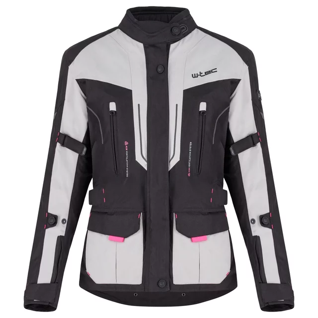 Damska kurtka motocyklowa W-TEC Xenia ∙ ochraniacze CE ∙ klasa A EN 17092 ∙ membrana wodoodporna ∙ podpinka ocieplająca - Czarno-szary - Czarno-szary