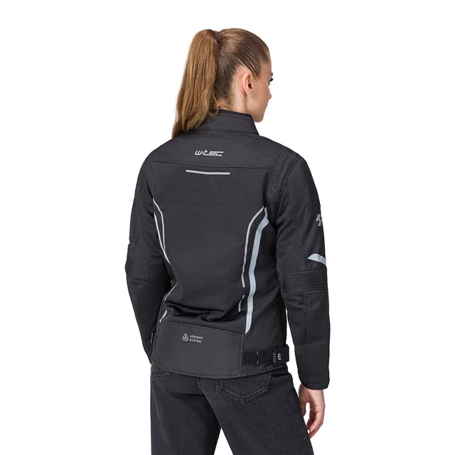 Letnia damska kurtka motocyklowa W-TEC Mirelia ∙ system AirVent ∙ protektory CE ∙ odpinana membrana ∙ elementy odblaskowe Visionight - czarno-szary-fluo