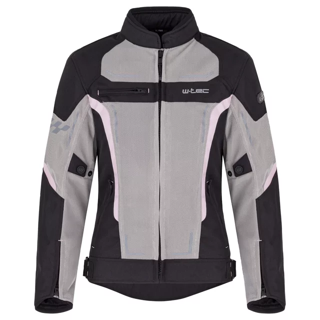 Letnia damska kurtka motocyklowa W-TEC Mirelia ∙ system AirVent ∙ protektory CE ∙ odpinana membrana ∙ elementy odblaskowe Visionight - czarno-szary-fluo