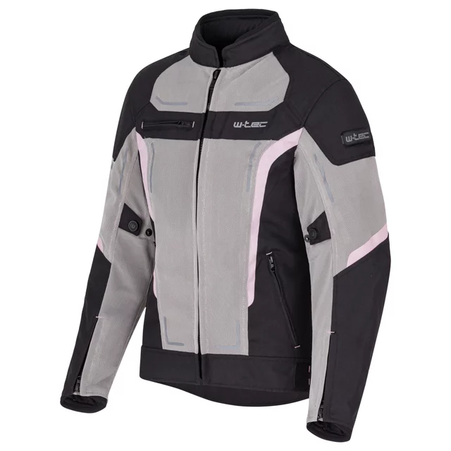 Letnia damska kurtka motocyklowa W-TEC Mirelia ∙ system AirVent ∙ protektory CE ∙ odpinana membrana ∙ elementy odblaskowe Visionight - czarno-szary-fluo