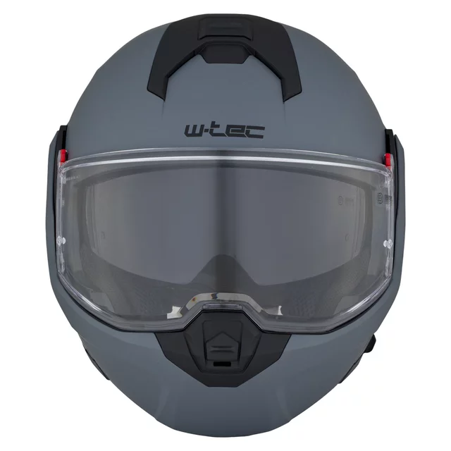 Kask motocyklowy szczękowy W-TEC Sabron P/J ∙ blenda przeciwsłoneczna ∙ system wentylacji ∙ wyjmowana wyściółka - Biała perła