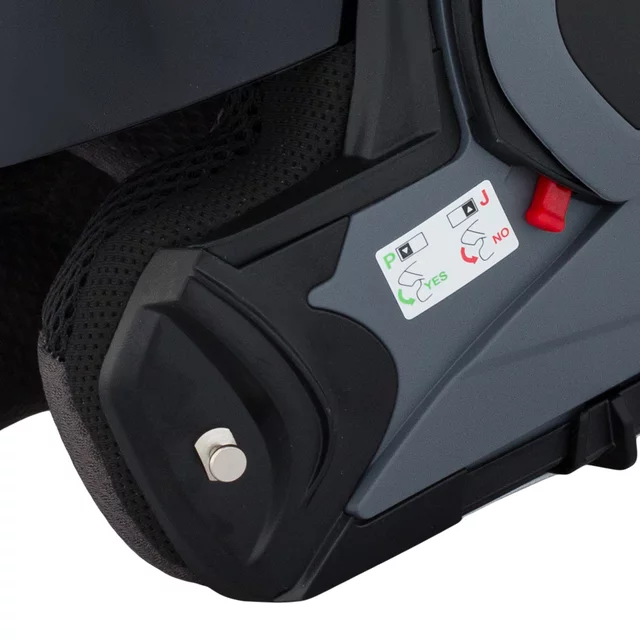 Kask motocyklowy szczękowy W-TEC Sabron P/J ∙ blenda przeciwsłoneczna ∙ system wentylacji ∙ wyjmowana wyściółka - Biała perła