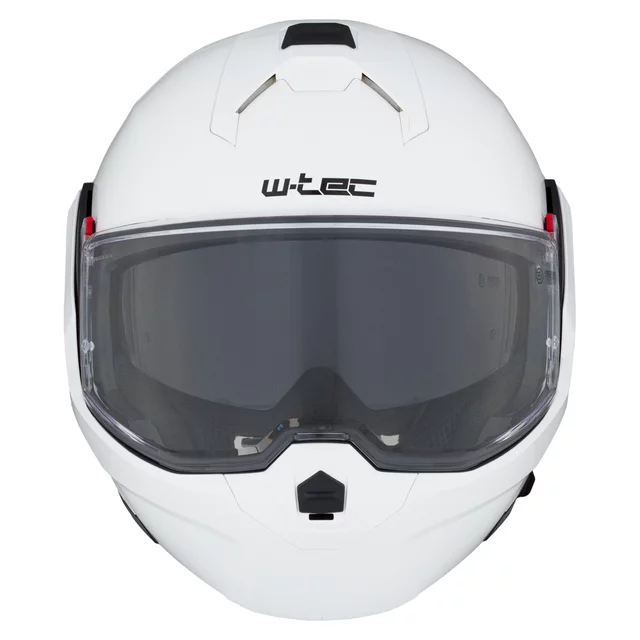 Kask motocyklowy szczękowy W-TEC Sabron P/J ∙ blenda przeciwsłoneczna ∙ system wentylacji ∙ wyjmowana wyściółka - Biała perła