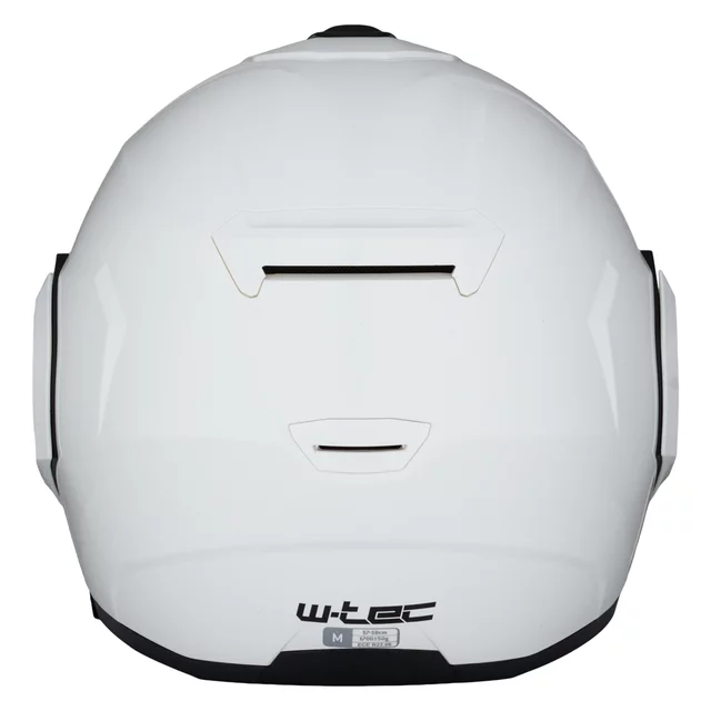 Kask motocyklowy szczękowy W-TEC Sabron P/J ∙ blenda przeciwsłoneczna ∙ system wentylacji ∙ wyjmowana wyściółka - Biała perła