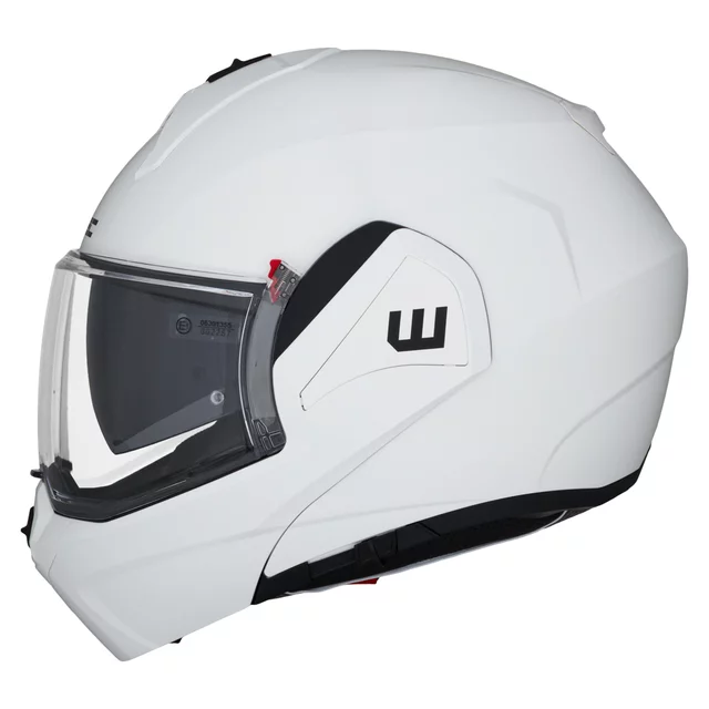 Kask motocyklowy szczękowy W-TEC Sabron P/J ∙ blenda przeciwsłoneczna ∙ system wentylacji ∙ wyjmowana wyściółka - Biała perła