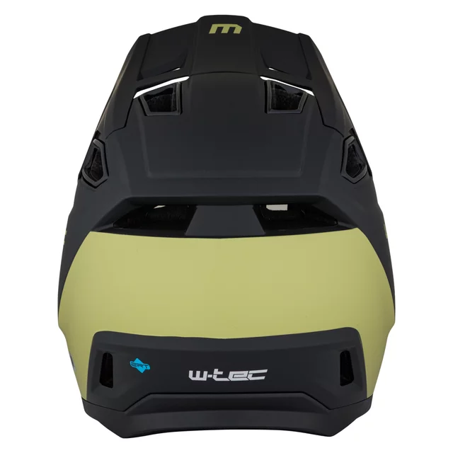 Kask rowerowy integralny full face do downhill W-TEC Salonna ∙ system ERT® ∙ wyjmowana wyściółka ∙ daszek - Czarny-Khaki