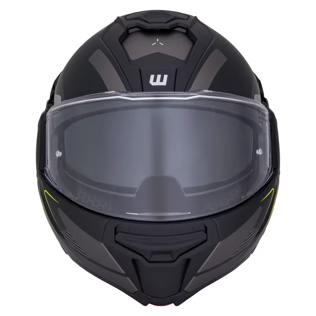 Kask motocyklowy szczękowy W-TEC Zoroz P/J ∙ wizjer pinlock ∙ osłona przeciwsłoneczna ∙ wentylacja - Błyszczący trójkolorowy