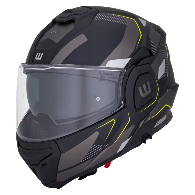 Kask motocyklowy szczękowy W-TEC Zoroz P/J ∙ wizjer pinlock ∙ osłona przeciwsłoneczna ∙ wentylacja - Błyszczący trójkolorowy