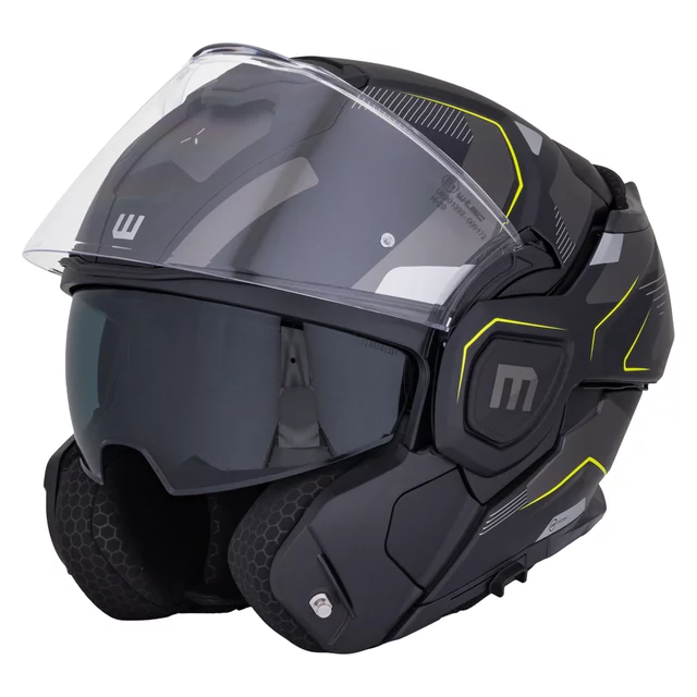 Kask motocyklowy szczękowy W-TEC Zoroz P/J ∙ wizjer pinlock ∙ osłona przeciwsłoneczna ∙ wentylacja - Błyszczący trójkolorowy