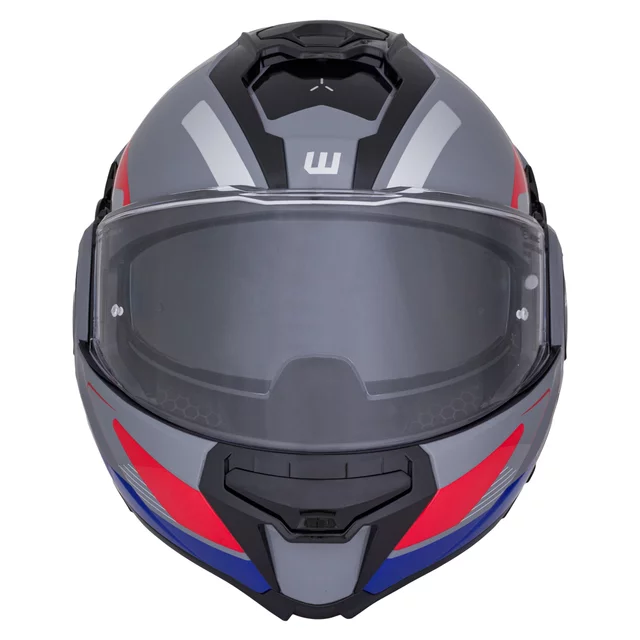 Kask motocyklowy szczękowy W-TEC Zoroz P/J ∙ wizjer pinlock ∙ osłona przeciwsłoneczna ∙ wentylacja - Błyszczący trójkolorowy