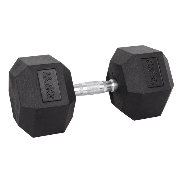Hantle sześciokątne inSPORTline Hexsteel 2-40 kg ∙ antypoślizgowe uchwyty ∙ gumowana powłoka
