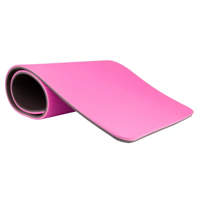 Mata do ćwiczeń fitness Profi 180 × 60 cm inSPORTline ∙ pianka z pamięcią ∙ grubość 16 mm  ∙ TPE - Niebieski - Różowy