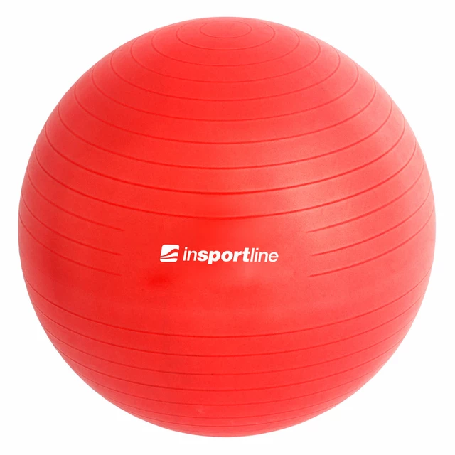 Piłka gimnastyczna / fitness do ćwiczeń Top Ball inSPORTline 75 cm ∙ nośność 600 kg ∙ antypoślizgowa powierzchnia - Czerwony - Czerwony