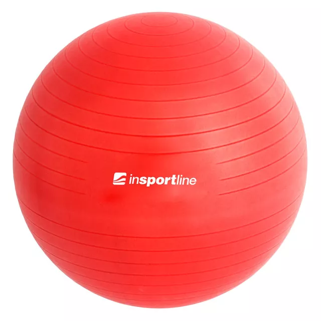 Piłka gimnastyczna / fitness do ćwiczeń Top Ball inSPORTline 85 cm ∙ nośność 600 kg ∙ antypoślizgowa powierzchnia - Ciemny szary - Czerwony