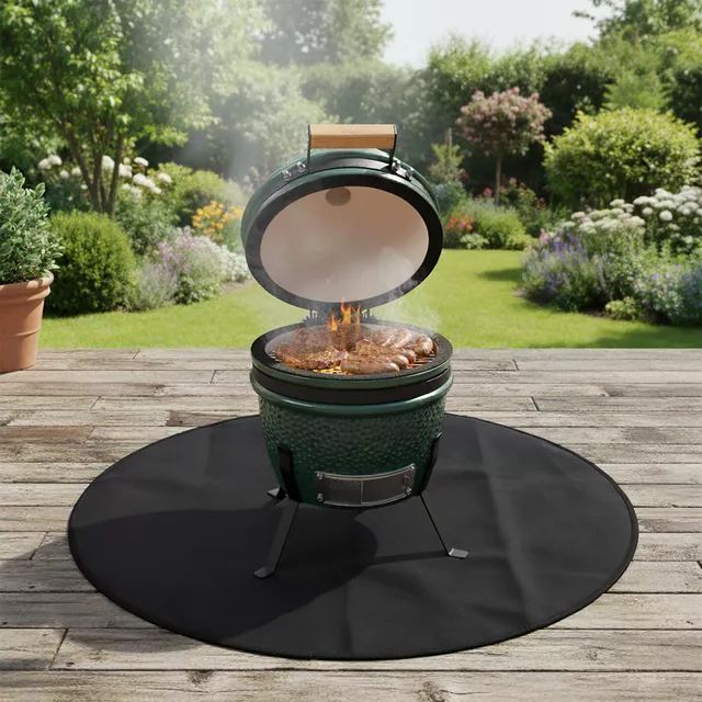 Uniwersalna mata ochronna pod grill ognioodporna inSPORTline Mopitfo 30" ∙ okrągła ∙ Ø76 cm ∙ 800°C