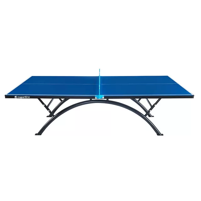 Zewnętrzny stół do tenisa stołowego inSPORTline OUTDOOR 100 ∙ waga 86 kg ∙ siatka metalowa ∙ stabilna konstrukcja - Niebieski