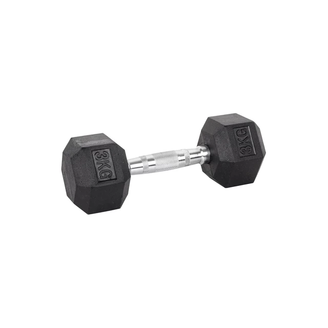 Hantle sześciokątne inSPORTline Hexsteel 2-40 kg ∙ antypoślizgowe uchwyty ∙ gumowana powłoka