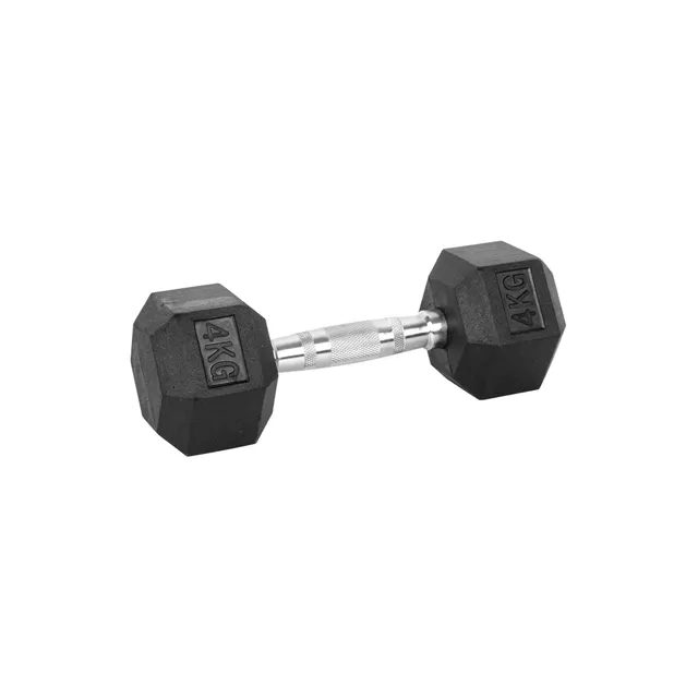 Hantle sześciokątne inSPORTline Hexsteel 2-40 kg ∙ antypoślizgowe uchwyty ∙ gumowana powłoka
